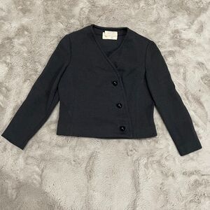 Vintage Bergdorf Goodman Kimberly‎ Jacket 100% Virgin Wool Black Women S Luxury